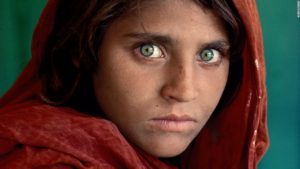 Famous 1984 image of Sharbat Gula by Steve McCurry/National Geographic