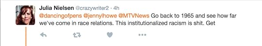 Julia Nielsen, in response to Camryn Garret: Go back to 1965 and see how far we've come in race relations. This institutionalized racism is shit. Get