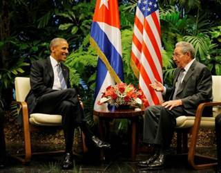 U.S. President Barack Obama and Cuba's President Raul Castro meet in Havana