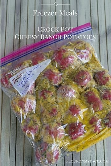 Crock Pot Freezer Meals: Cheesy Ranch Potatoes recipe via flouronmyface.com