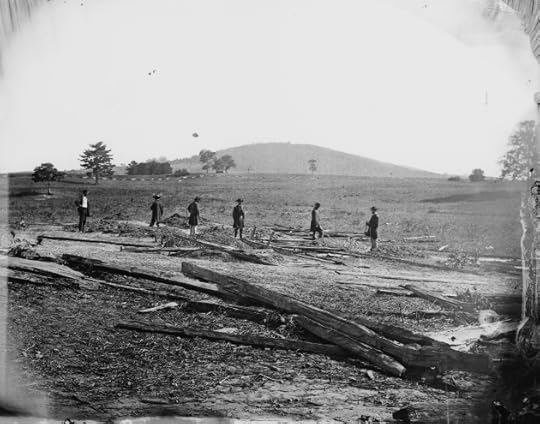 Union graves on the Cedar Mountain battlefield (Library of Congress)