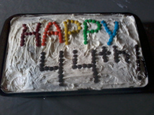 The cake I made for my parents' 44th anniversary