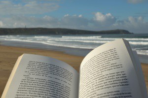 Reading at the beach