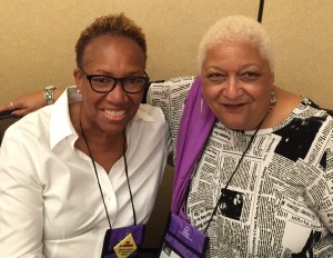 Me, and Jewelle Gomez at the Author's Table.
