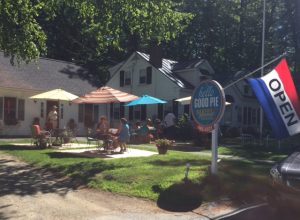 Hello, Good Pie. The bakery and coffee shop is a popular morning stop in Belgrade Lakes.
