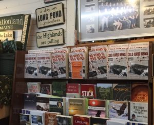 The interior of Day's Store includes...wait, what's that? ...books by the town's resident mystery writer!