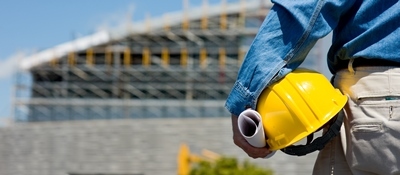 Worker on construction site