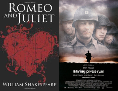 Romeo and Juliet Saving Private Ryan