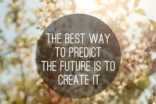 46592736 - motivational quote to create future on nature abstract background