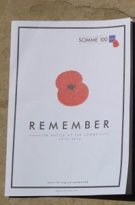 cover of programme with poppy saying