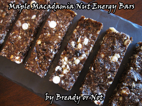 Bready or Not: No-Bake Maple Macadamia Nut Energy Bars (Gluten Free)