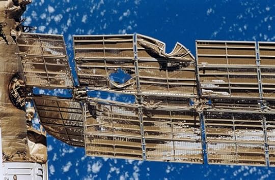 Mir Space Station damage