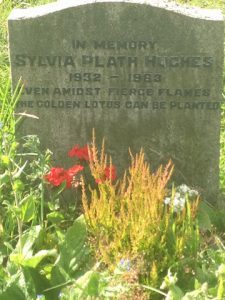 Gravesite of American poet and novelist Sylvia Plath. Heptonstall Churchyard.