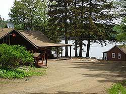 Cabin at Eagle Lake Sports Camp in summer