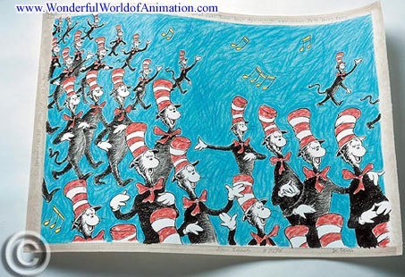 Singing Cats (endpaper from Cat in the Hat songbook)