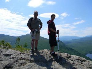 My brother Bill and nephew Tim on the North Traveler Trail in the north part of the park. You don't have to hike Katahdin to experience Baxter.