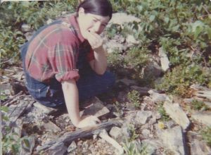 Me, eating blueberries fresh off the bush in 1976 at Baxter State Park.