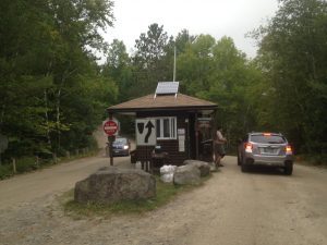 Entry gate at Baxter State Park.