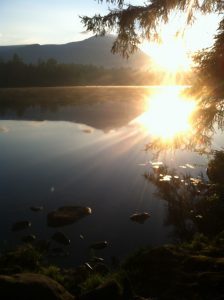 Mount Katahdin sunrise from our cabin on Daicey Pond. Just saying.