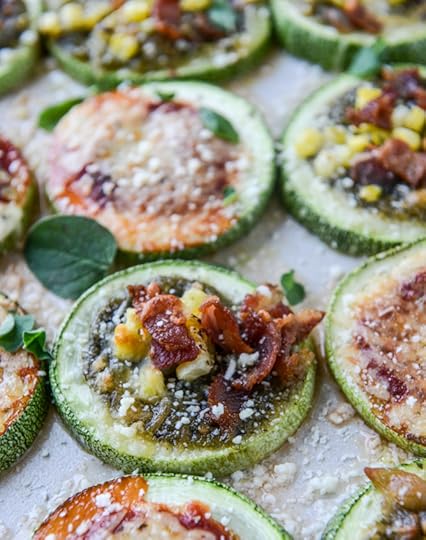 mini zucchini pizzas, three ways I howsweeteats.com