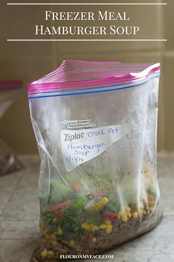Freezer Meals: Hamburger Soup recipe via flouronmyface.com