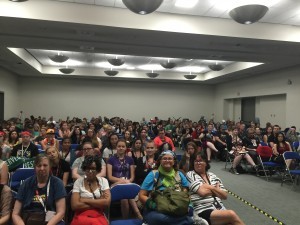 Big crowd for the What's Hot in YA Panel!