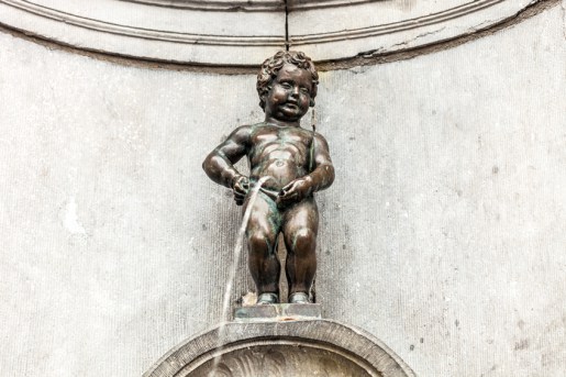 Fountain figure of Manneken Pis in Brussels