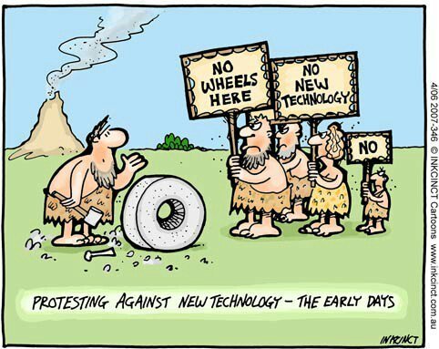 CARTOON - Protesting Against New Technology - the Early Days