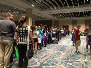 The line to see Nora Roberts.