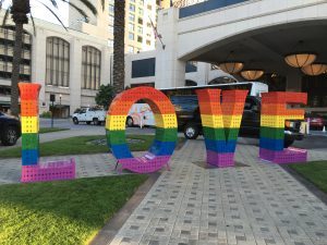 This pride sculpture went up down the block during the conference. So appropriate!