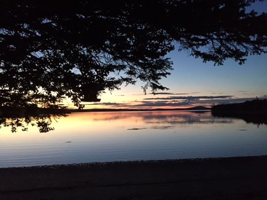 Sunset looking up the bay toward Blue Hill