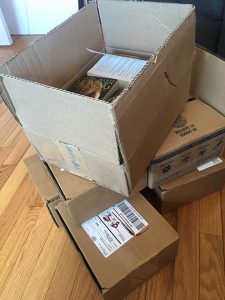 cartons of books
