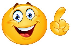 Emoticon making a point