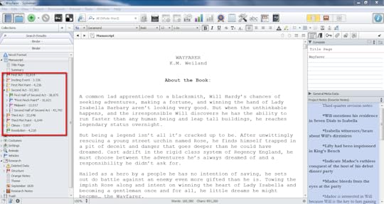 Story Structure Sections in Scrivener's Binder
