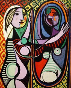girl_before_a_mirror_aging_estrogen_HRT_pablo_picasso
