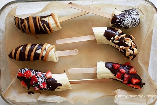 Chocolate Covered Frozen Bananas