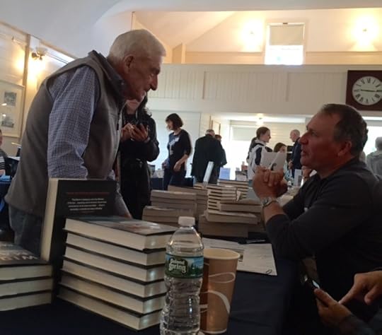 Here's something you don't see every day -- unless you're at Books in Boothbay. Donn Fendler of 
