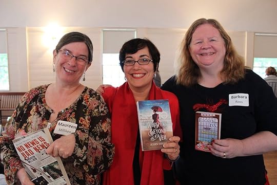 One of the great things about being a Maine writer is hanging with really cool people. At Books in Boothbay, I had Paul Doiron on one side, and fellow crime writers Jessie Crockett and Barb Ross on the other. (Thanks Lynn Plourde for the photo!)