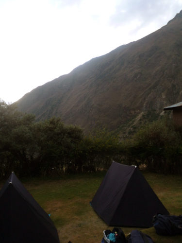 day 1 camping inca trail
