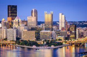 34577862 - pittsburgh, pennsylvania, usa downtown skyline.