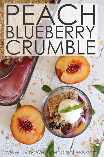 Craving a sweet treat packed with all the fresh goodness of summer? This Peach Blueberry Crumble is the perfect combination of sweet peaches and tart blueberries. With just a few simple & wholesome ingredients, it comes together in minutes for a show-stopping dessert that tastes like you slaved all day! Yum!