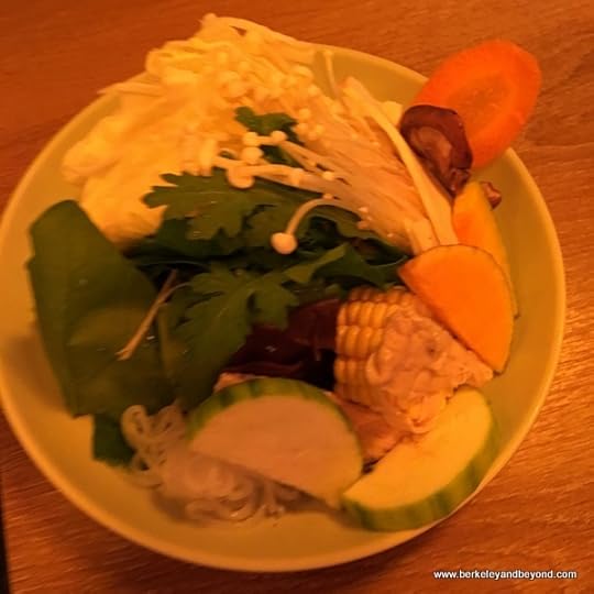 bowl of veggies at Mo Mo Paradise in Taipei, Taiwan