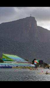 Lagoa Rodrigo de Freitas, this gorgeous photo of the Olympic Rowing Venue was on the USRowing twitter feed