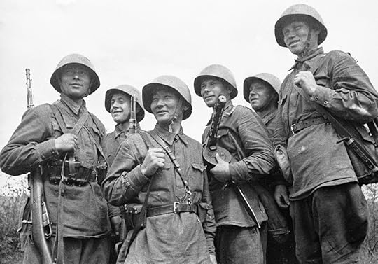 Soviet troops at Smolensk, Russia, 1 Jul 1941 (Russian International News Agency)
