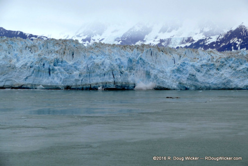 Falling Ice along a six-mile wide glacial wall