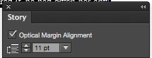 InDesign Optical Margin Alignment