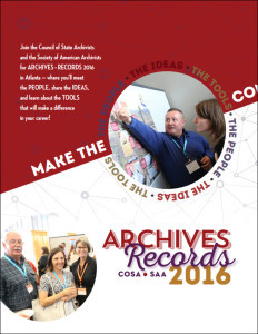 CoSA - SAA 2016 Program cover