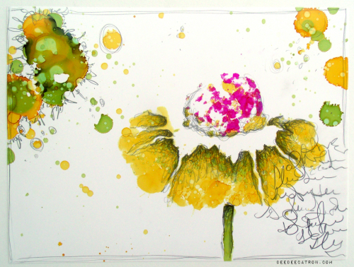 DeeDee Catron - Stencil MANIA - Yupo Experiment