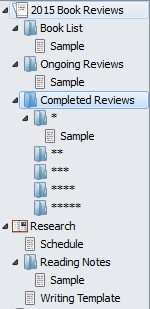 Screenshot: Book Review Template