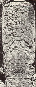 Maler photo of stela at Seibal